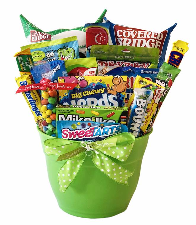Lime Green Candy Basket